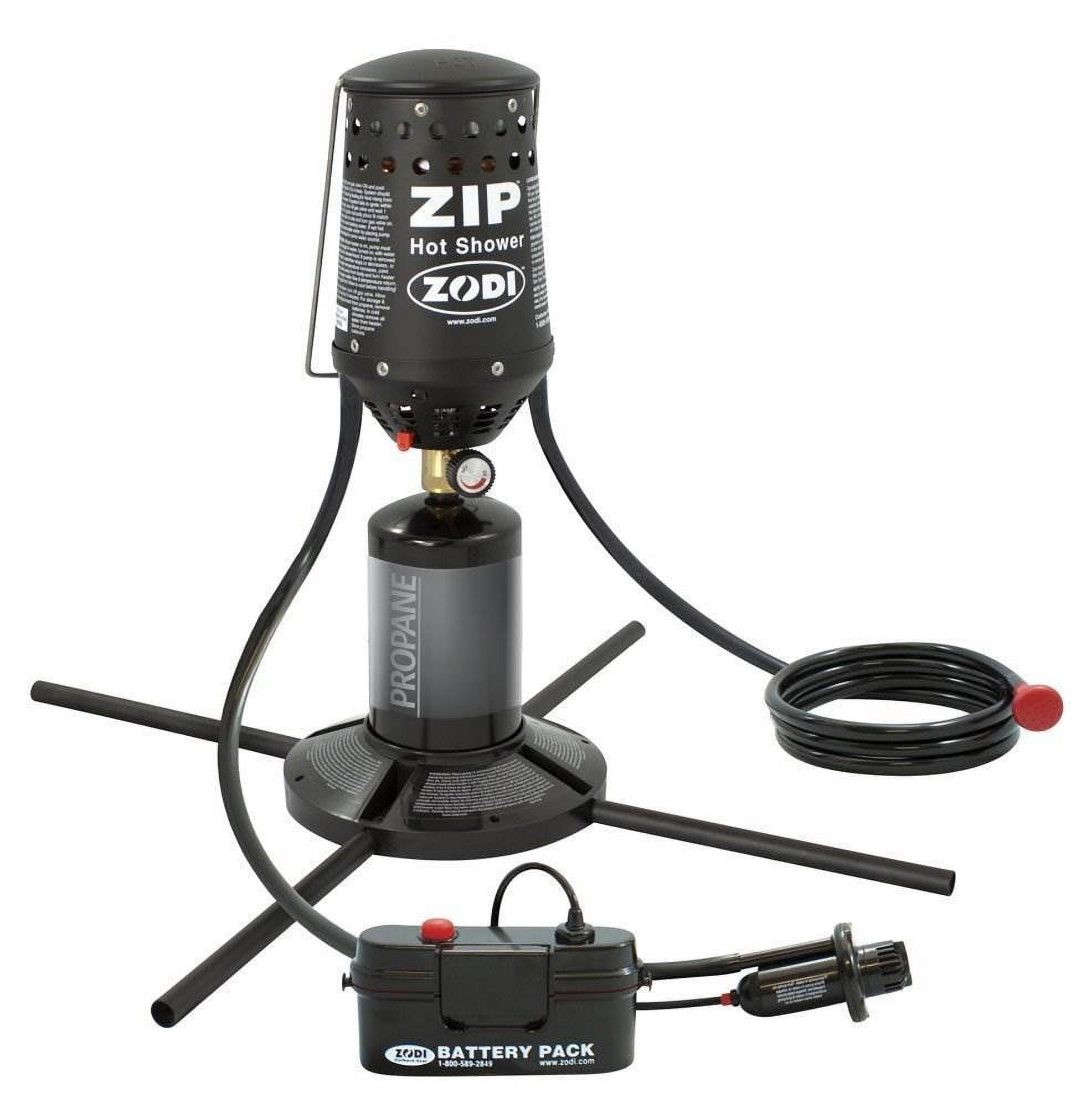 Zodi Zip Portable Outdoor Battery Powered Instant Hot Shower System With  Stand - Walmart.com