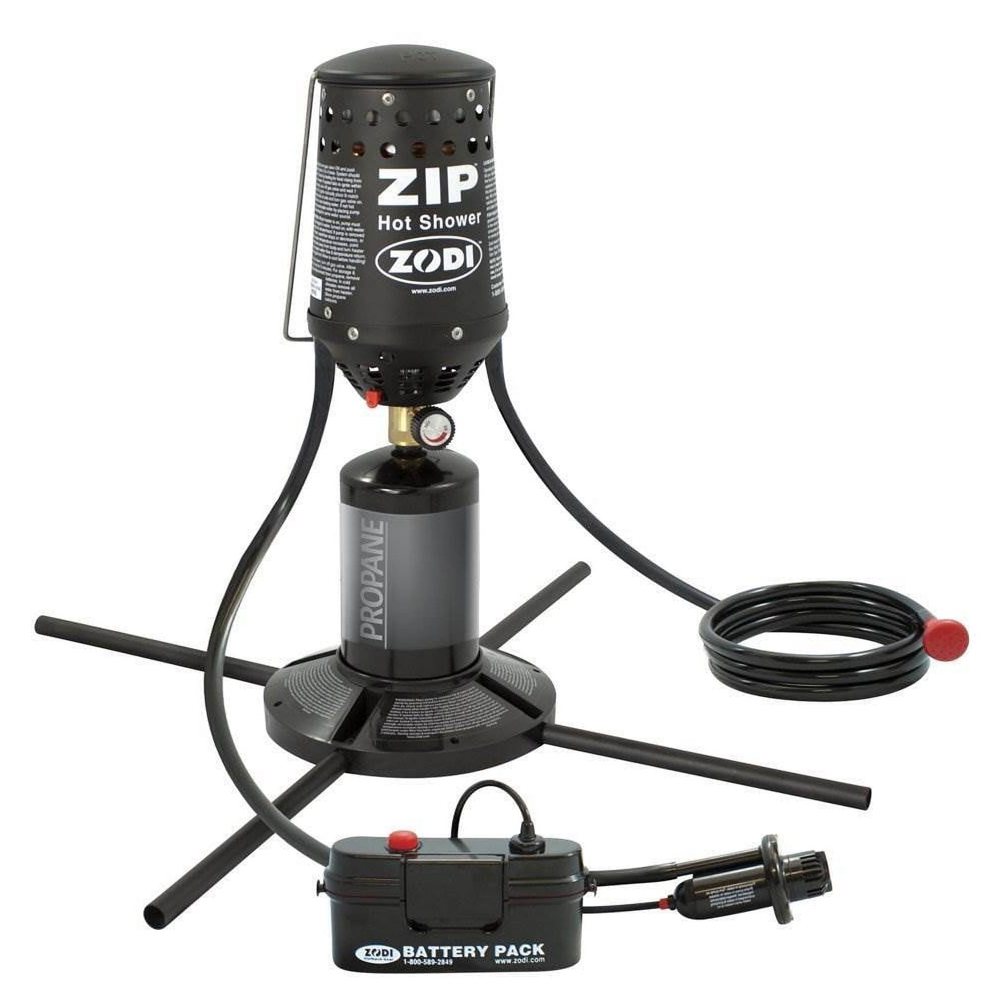 Zodi Zip Portable Outdoor Battery Powered Instant Hot Shower System With  Stand - Walmart.com