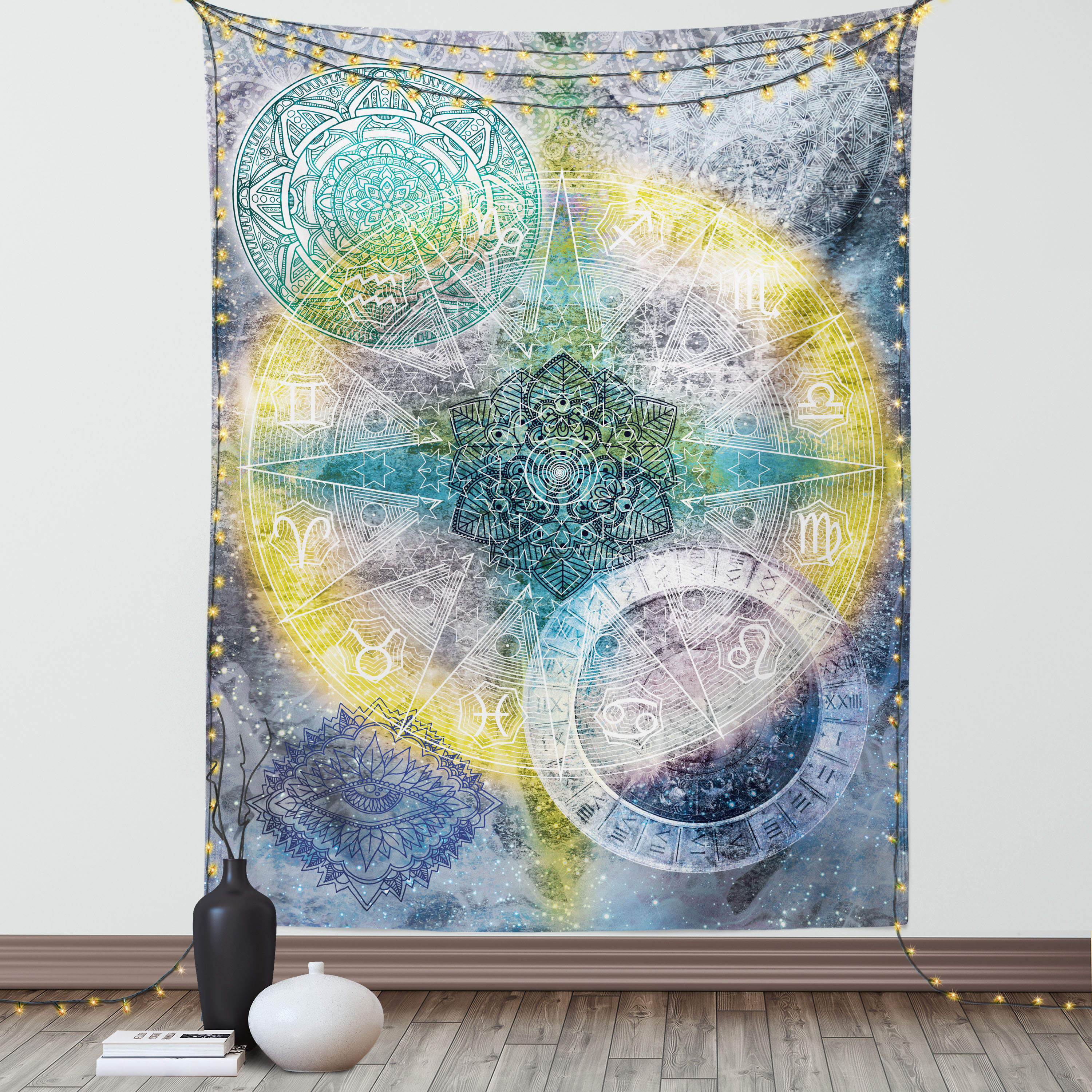 Zodiac Astrology Horoscopes Tapestry Hanging for Dorm Bedroom Living Room Decor