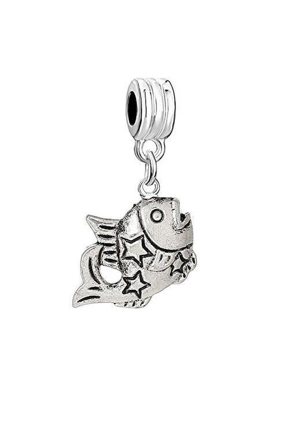 Zodiac Bead Compatible for Most European Snake Chain Bracelets (Pisces)