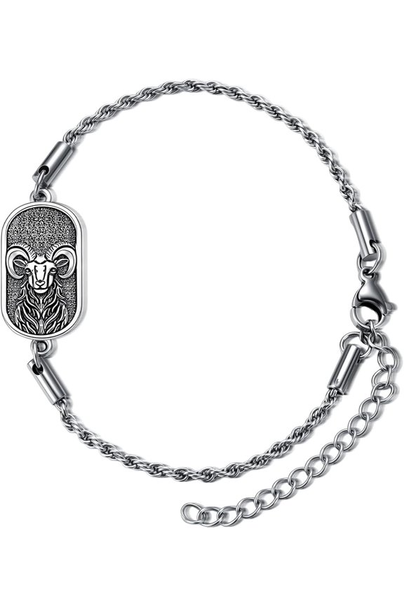 Zodiac Bracelet 925 Sterling Silver Constellation Anklet Horoscope Zodiac Jewelry Christmas Birthday Astrology Gifts for Women Men Unisex