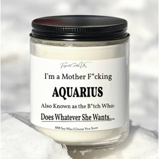 Zodiac Massage Candle Aquarius, Light Sugar Rose Petal Fragrance