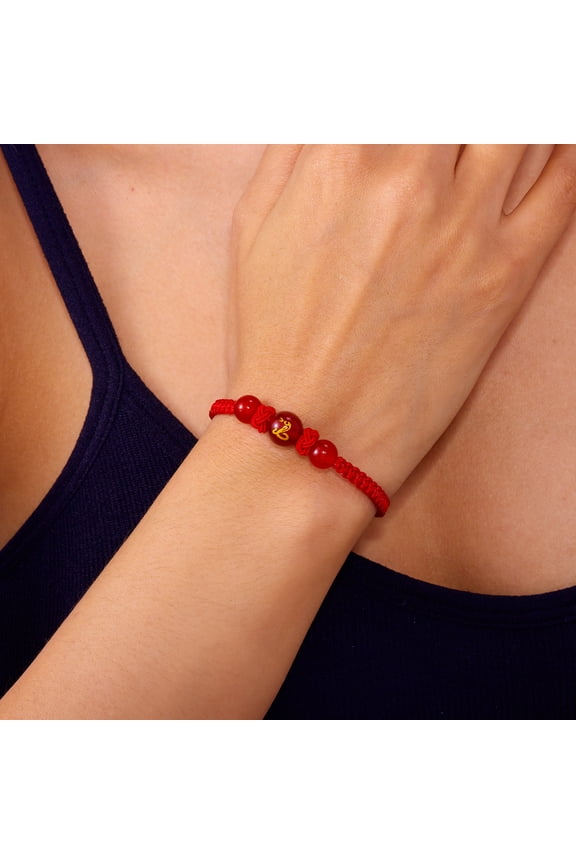 Zodiac Cinnabar All-matching Weaving Bracelet
