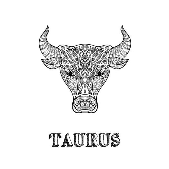 Zodiac Coloring Book Taurus: Coloring Book with Three Different Styles of All Twelve Signs of the Zodiac. 36 Individual Coloring Pages. 8.5 x, Book 2, (Paperback)