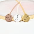 thumbnail image 1 of Zodiac Constellation Necklace, Stainless steel Astrology Birthday Necklace, Engraved Libra, Virgo, Scorpio, Capricorn, and More, 1 of 7