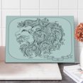 thumbnail image 1 of Zodiac Cutting Board, Visage of Zodiac Sign Leo with Flowers on Hair the King of Forest Horoscope Theme, Decorative Tempered Glass Cutting and Serving Board, Large Size, Black White, by Ambesonne, 1 of 5