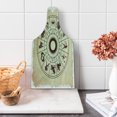 thumbnail image 1 of Zodiac Cutting Board, Wheel of Horoscope on the Distressed Backdrop Cosmos Occult Print Art, Decorative Tempered Glass Cutting and Serving Board, Wine Bottle Shape, Brown Beige, by Ambesonne, 1 of 1