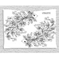 thumbnail image 1 of Zodiac Decor Tapestry, Floral Images Pisces Fish House of Water Element Sensitivity Planet Sign, Wall Hanging for Bedroom Living Room Dorm Decor, 80W X 60L Inches, Black White, by Ambesonne, 1 of 2