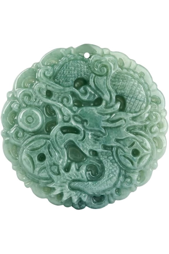 Zodiac Dragon Ice Jade Pendant Necklace, Exquisite Dragon Brand Design Necklace, Celebratory Lunar New Year Gift, Perfect for Wishing Prosperity and Good Fortune to Family and Friends