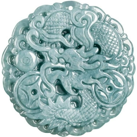 Zodiac Dragon Ice Jade Pendant Necklace, Exquisite Dragon Brand Design Necklace, Celebratory Lunar New Year Gift, Perfect for Wishing Prosperity and Good Fortune to Family and Friends