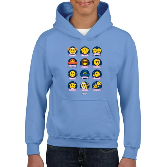 Zodiac Emoji Icons - Astrology Horoscope Graphic Youth's Hoodie