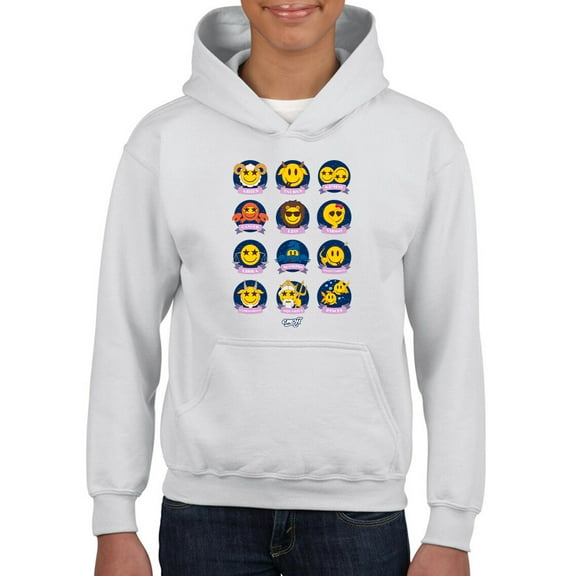 Zodiac Emoji Icons - Astrology Horoscope Graphic Youth's Hoodie