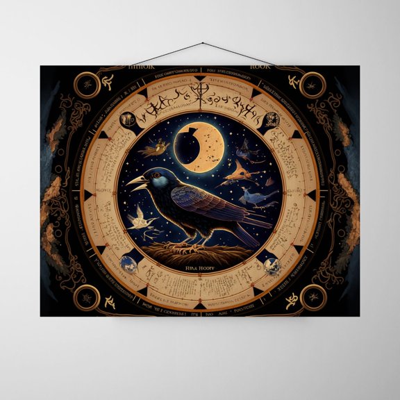Zodiac Flyer - Astrology Bird Canvas Wall Art