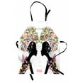 thumbnail image 1 of Zodiac Gemini Apron Two Young Ladies with Colorful Spring Blossoms and Butterflies Fashion Girls, Unisex Kitchen Bib Apron with Adjustable Neck for Cooking Baking Gardening, Multicolor, by Ambesonne, 1 of 3
