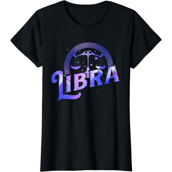Zodiac Graphic Print T-Shirt Libra Sign Unisex Cotton Apparel