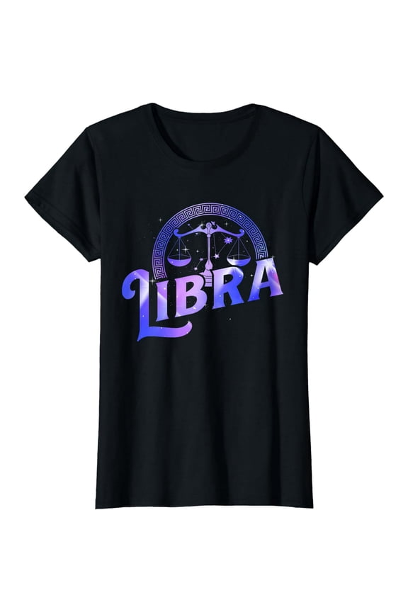 Zodiac Graphic Print T-Shirt Libra Sign Unisex Cotton Apparel