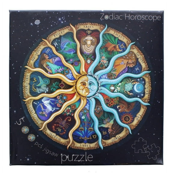 Zodiac Horoscope 500 Piece Round Jigsaw Puzzle
