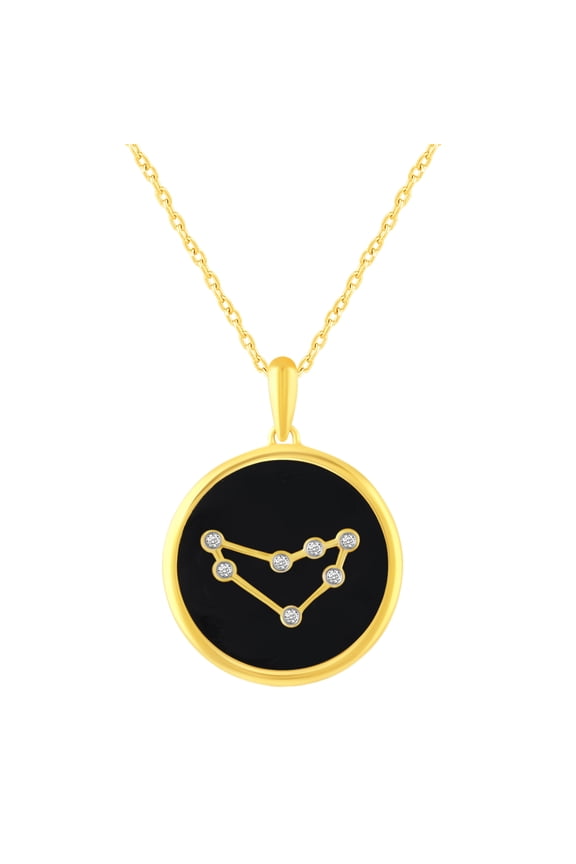 Zodiac Horoscope Sign Pendant Necklaces for Women Gold Plating Coin Disc Astrology Constellation 18 Inch Chain + 2in Extender (CAPRICORN)…