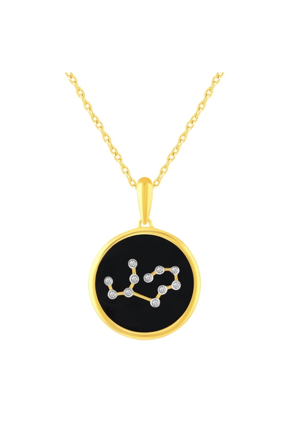 Zodiac Horoscope Sign Pendant Necklaces for Women Gold Plating Coin Disc Astrology Constellation 18 Inch Chain + 2in Extender (VIRGO)…