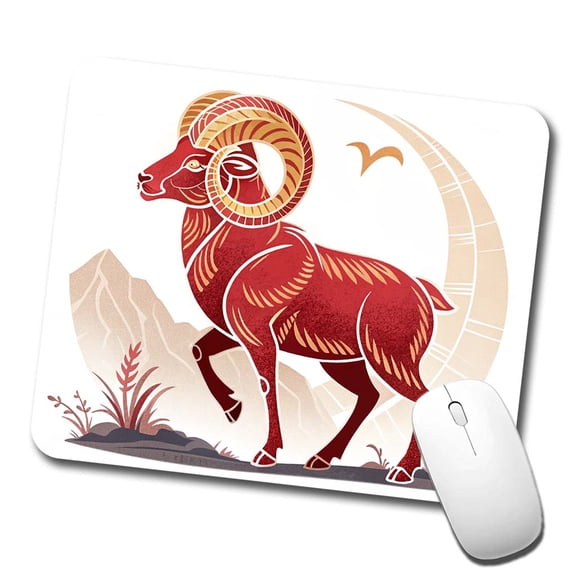 Zodiac Horoscope Symbol Aries Ram Mouse Pad Low Profile Gaming Mat