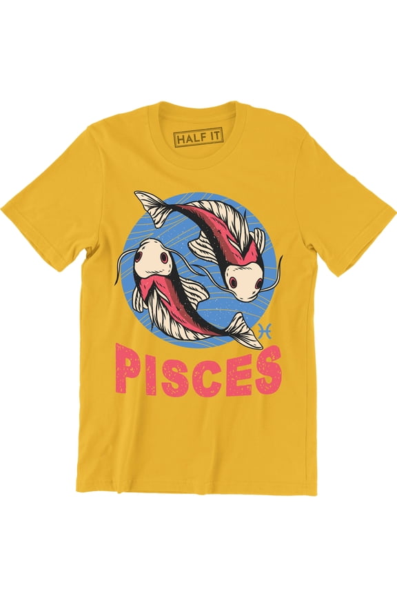 Zodiac Horoscope Water Pisces Sand Fish Astrological Sign Men's T-Shirt