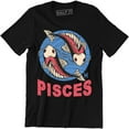 thumbnail image 1 of Zodiac Horoscope Water Pisces Sand Fish Astrological Sign Men's T-Shirt, 1 of 4