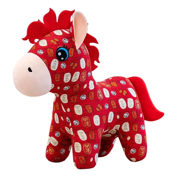 Zodiac Horse 15/30cm Pattern Soft Stuffed Animal Festive For Home /Birthday/Chinese Year,B