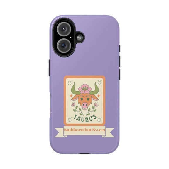 Pink Polar Apple iPhone 16 Zodiac House Taurus Sigil pastel Girly Zodiac Design Phone Case