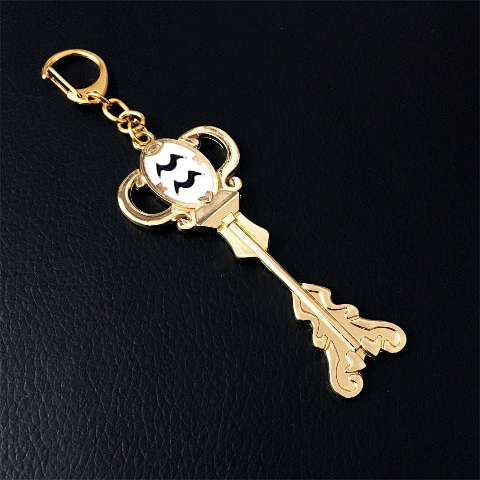 Zodiac Keychain: Creative Fashion Alloy Key Ring Featuring Twelve Constellations, 8.8cm Length