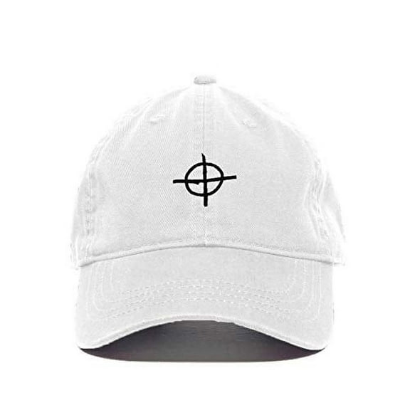 Zodiac Killer Sign Baseball Cap Embroidered Cotton Adjustable Dad Hat White