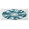 thumbnail image 1 of Zodiac Kitchen Mat, Illustration with Signs Set and Outer Space Universe Star Galaxy Cosmos Theme Design, Plush Decorative Kitchen Mat with Non Slip Backing, 47" X 19", Green, by Ambesonne, 1 of 1
