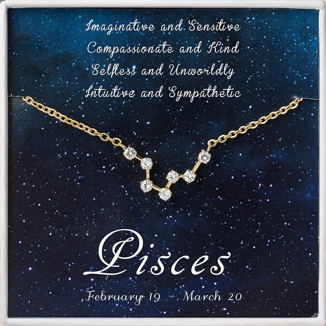Zodiac Necklace - Cancer Zodiac - Leo Necklace - Scorpio Necklace - Aries Necklace - Taurus Necklace - Gemini Necklace -Zodiac Necklace Gold