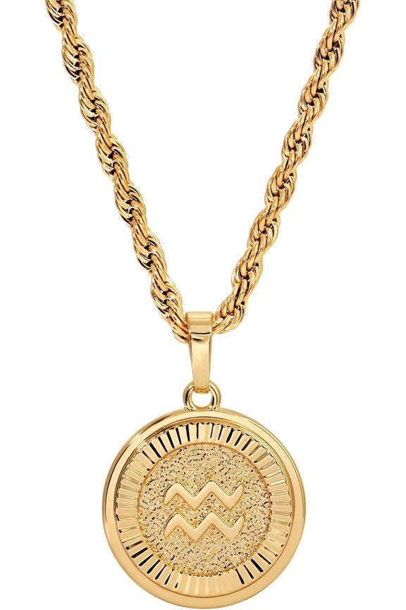 Zodiac Necklace & Pendant - Gold Necklace for Women & Men, Tarnish & Water Resistant, Birthday Gifts for Women & Men