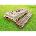 thumbnail image 1 of Zodiac Outdoor Tablecloth, Wheel of Horoscope Icons on the Distressed Backdrop Cosmos Occult Print Artwork, Decorative Washable Fabric Picnic Table Cloth, 58 X 84 Inches,Brown Beige, by Ambesonne, 1 of 2