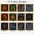 thumbnail image 1 of Zodiac Pearl Art Kit for Adults, DIY Constellation Diamond Painting Craft with Frame, Beginner-Friendly Astrology Pearl Bead Art for Relaxing Home Decor Project, 1 of 7