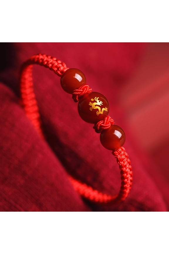 Zodiac Red Rope Bracelet Natural Red Agate
