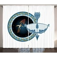 thumbnail image 1 of Ambesonne Sagittarius Curtains 2 Panel Set, Bow Arrow, 108" x 96", Multicolor, 1 of 3