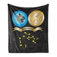 thumbnail image 1 of Zodiac Sagittarius Soft Flannel Fleece Blanket, Mythical Centaur Motif with Zodiac Sign and Constellation Stars Pattern, Cozy Plush for Indoor and Outdoor Use, 50" x 60", Multicolor, by Ambesonne, 1 of 6