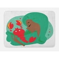 thumbnail image 1 of Zodiac Scorpio Bath Mat, Colorful Portrait of a Woman Holding a Scorpion Cartoon Doodle Illustration, Non-Slip Plush Mat Bathroom Kitchen Laundry Room Decor, 29.5 X 17.5 Inches, Multicolor, Ambesonne, 1 of 2