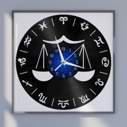Zodiac Sign 12 Inch Vinyl Record Wall Clock - Silent, Creative, and Unique Clock for Living Room, Entryway, or Bedroom Decor - Perfect Gift Idea12 inchs B without LED