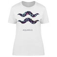 thumbnail image 1 of Zodiac Sign Aquarius Floral  T-Shirt Women -Image by Shutterstock, Female x-Large, 1 of 2