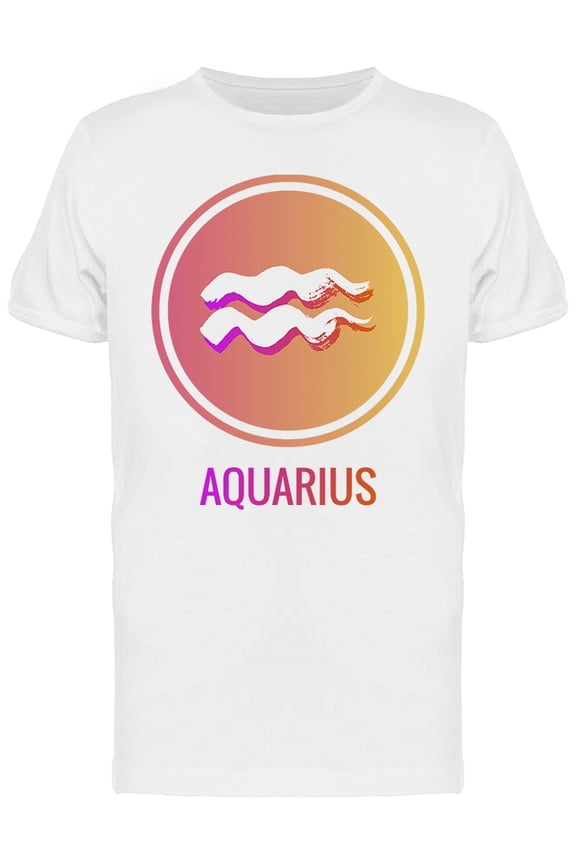 Zodiac Sign Aquarius Symbols Tee Men's -Image by Shutterstock