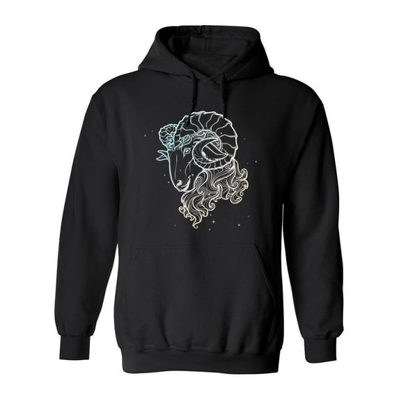 Zodiac Sign Aries. Hoodie Men -Image by Shutterstock, Male Small