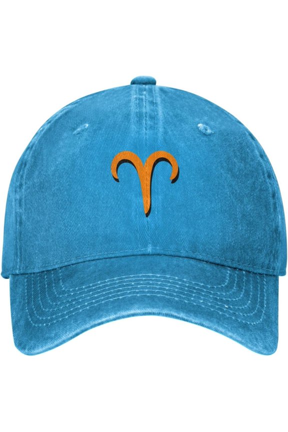 Zodiac Sign Aries Symbol Baseball Cap for Men Women Hat Adjustable Vintage Cotton Dad Caps