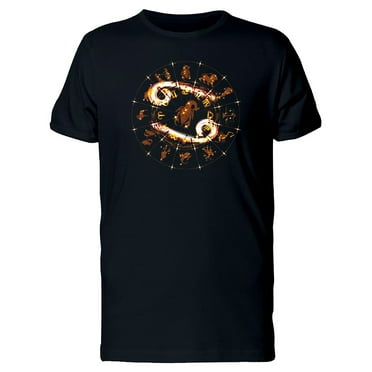 Zodiac Sign Cancer In Fire Style T-Shirt Men -Image by Shutterstock, Male x-Large
