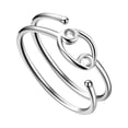 thumbnail image 1 of Zodiac Sign Cancer Ring 925 Sterling Silver Adjustable Band Women June July Birthday Gift Celestial Constellation Jewelry Juwaliy, 1 of 8