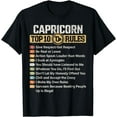 thumbnail image 1 of Zodiac Sign Funny Top 10 Rules Of Capricorn Graphic T-Shirt, 1 of 4