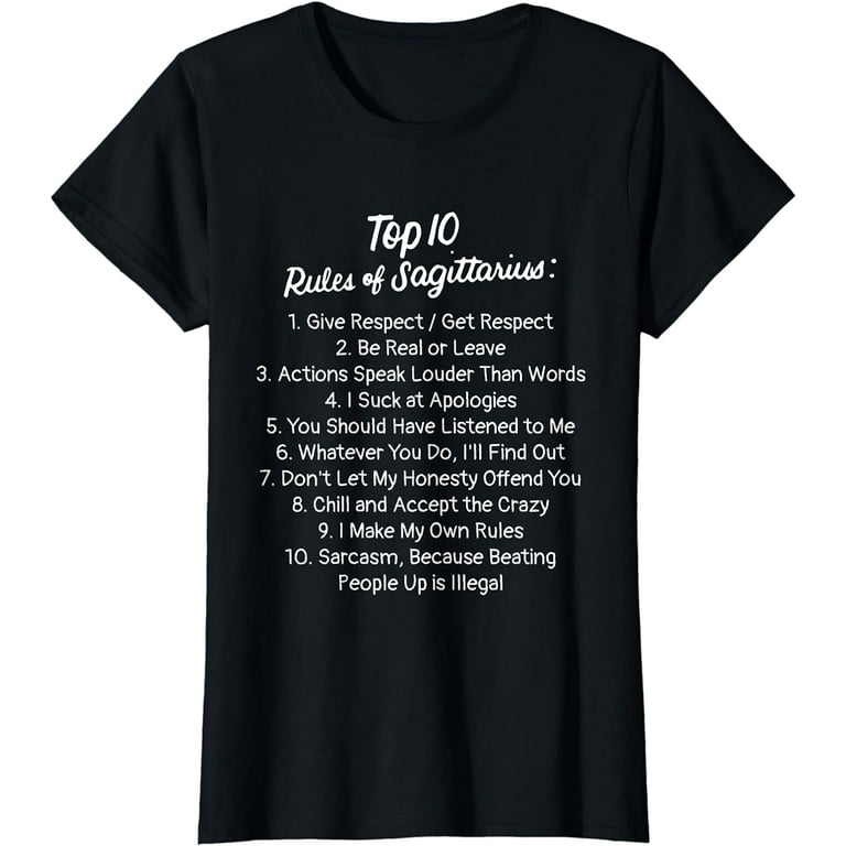 Funny Shirt Ten Rules Of Sagittarius Birthday Gift. Funny Shirt Ten Rules Of Sagittarius Birthday Gift.