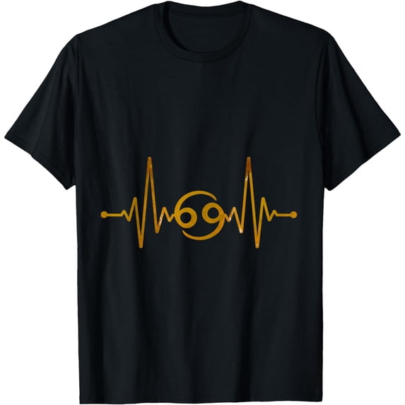 Zodiac Sign Gift Idea Heartbeat Cancer T-Shirt