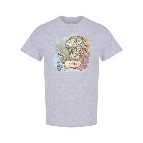 Zodiac Sign Of Leo Design T-Shirt Men -Image by Shutterstock, Male Large